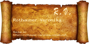 Rothauser Veronika névjegykártya